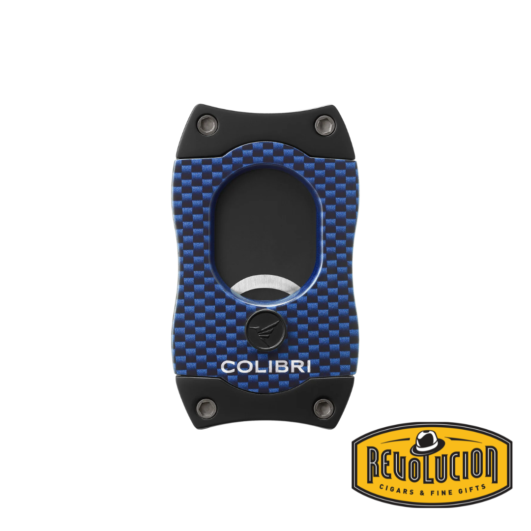 Colibri S-Cut Straight Cutter - Carbon Fiber Blue