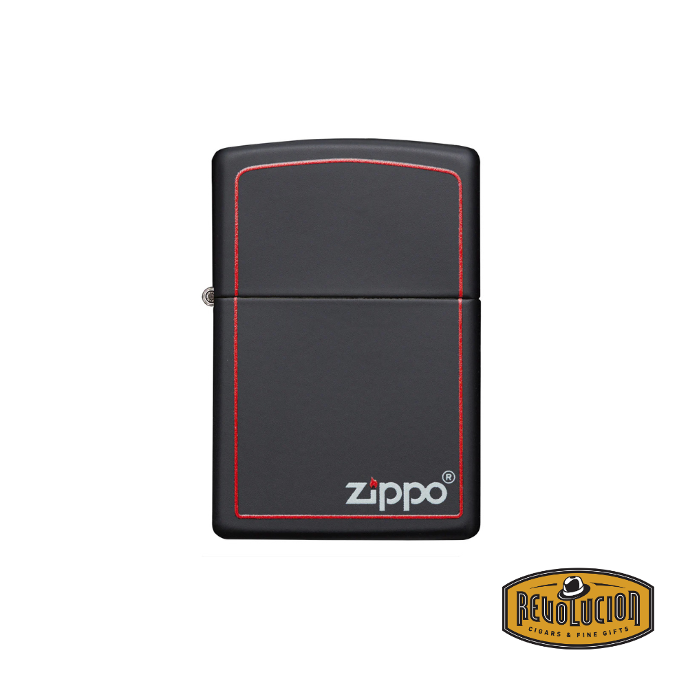 Zippo noir mat avec bordure
