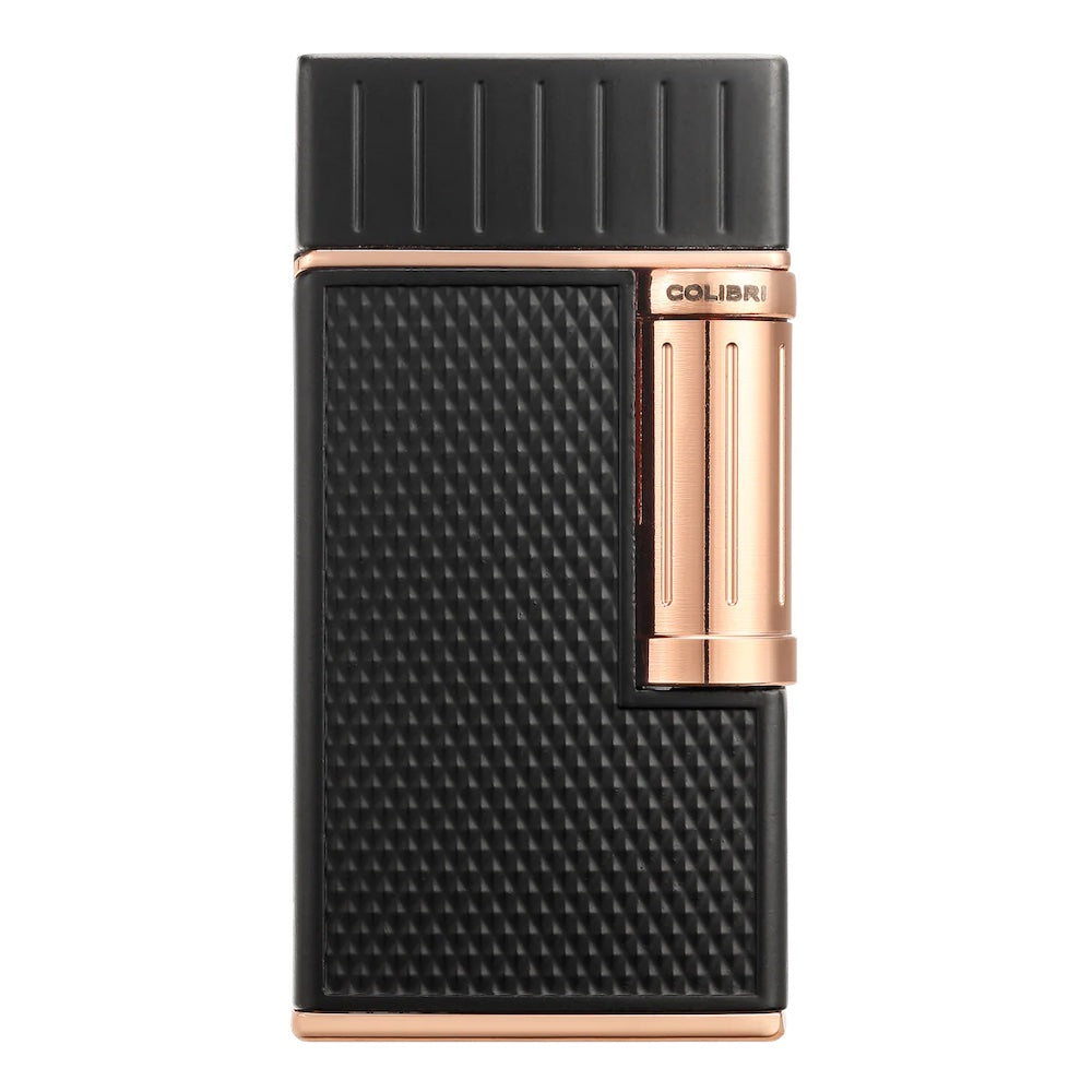 Colibri Julius Double Flame Lighter - Black & Rose Gold