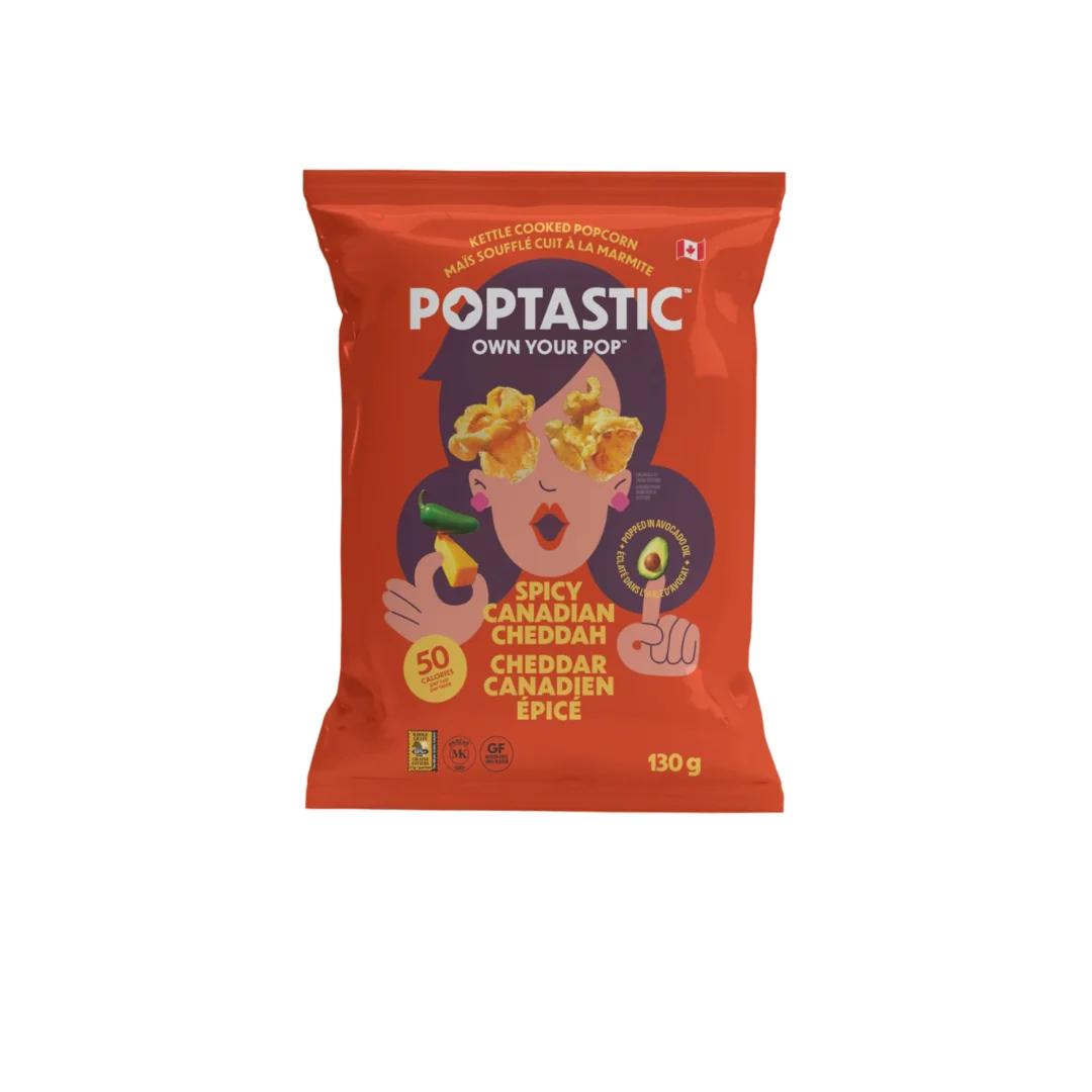 Poptastic Popcorn Spicy Canadian Cheddar